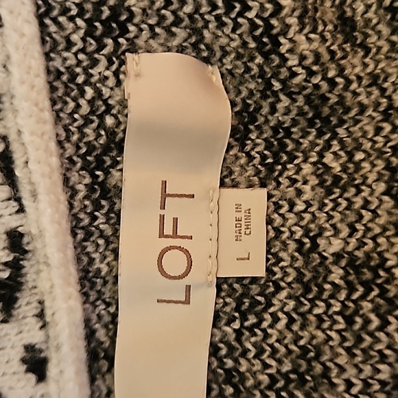 LOFT Cheetah Leopard Print High Collar Zipper Heavyweight Pullover Sweater - Picture 6 of 7